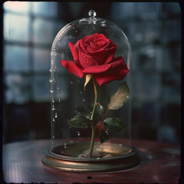 Rose éternelle sous cloche : cadeau intemporel et élégant